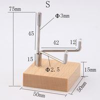 Support de Présentation Réglable en Acier Inoxydable pour Pierres Précieuses, Base en Bois de Hêtre 5x5cm, Présentoir pour Spécimens Minéraux avec Housse – Offre Spéciale