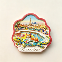 3D Harz Barcelona Wahrzeichen Kühlschrankmagnet Spanien Reise Touristen Geschenk Kühlschrank Souvenir Heimdekoration