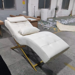 Cama de Spa Facial Plegable y Ajustable de Lujo Moderno en Color Rosa Dorado para Salón de Belleza, Fabricación Personalizada - Product Image 3