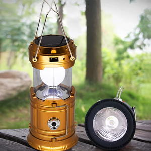 Solar-powered LED <b>Camping</b> Lantern Waterproof <b>Rechargeable</b> Portable Outdoor Multi-functional Tent Flashlight Spotlight - Product Image 3