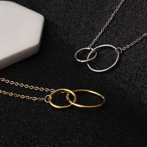 Collar de la amistad para mujer, de acero inoxidable, chapado en oro, regalo de aniversario - Product Image 4