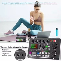 Équipement de podcast en anglais F998MAX, version internationale, avec microphone BM800, kit complet pour diffusion en direct