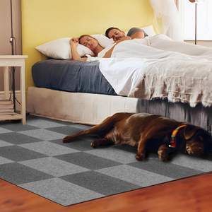 Facile bricolage 12 pièces PP matériel boucle Pile techniques auto-adhésif 12 "x 12" Peel Stick tapis carreaux de sol ameublement de maison installer - Product Image 2