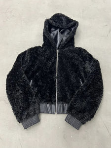 YUCHEN уличная одежда на заказ с графическим рисунком, Высококачественная толстовка из искусственного меха с вышивкой, Двусторонняя куртка на молнии для мужчин - Product Image 1