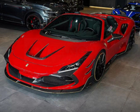 Convient pour Ferrari F8 Modification et mise à niveau du kit de carrosserie en fibre de carbone de type M, lames de spoiler de diffuseur avant et arrière