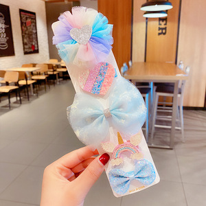 Winter Snowflake Bow Hair Clips Set Super Fairy Princess Barrettes For Little Girls Kids Decorative Hair Accessories - Product Image 4
