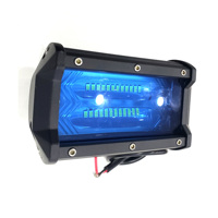 5 pulgadas 72W pantalla azul de doble fila LED Barra de luz de trabajo conducción todoterreno para UTV ATV camión barco Auto Exterior Luz De Trabajo Led