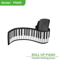 חדש 49 מפתחות יד פסנתר המגולגל USB סיליקון מקלדת פסנתר נייד סיטונאי תמיכה נייד גדול כיף פסנתר לילדים