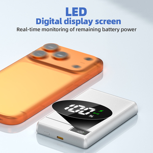 <span class=keywords><strong>Batterie</strong></span> <span class=keywords><strong>externe</strong></span> portable 10000mAh 15W magnétique sans fil Type-C ultra-fine en alliage d'aluminium avec charge rapide PD 20W - Product Image 3