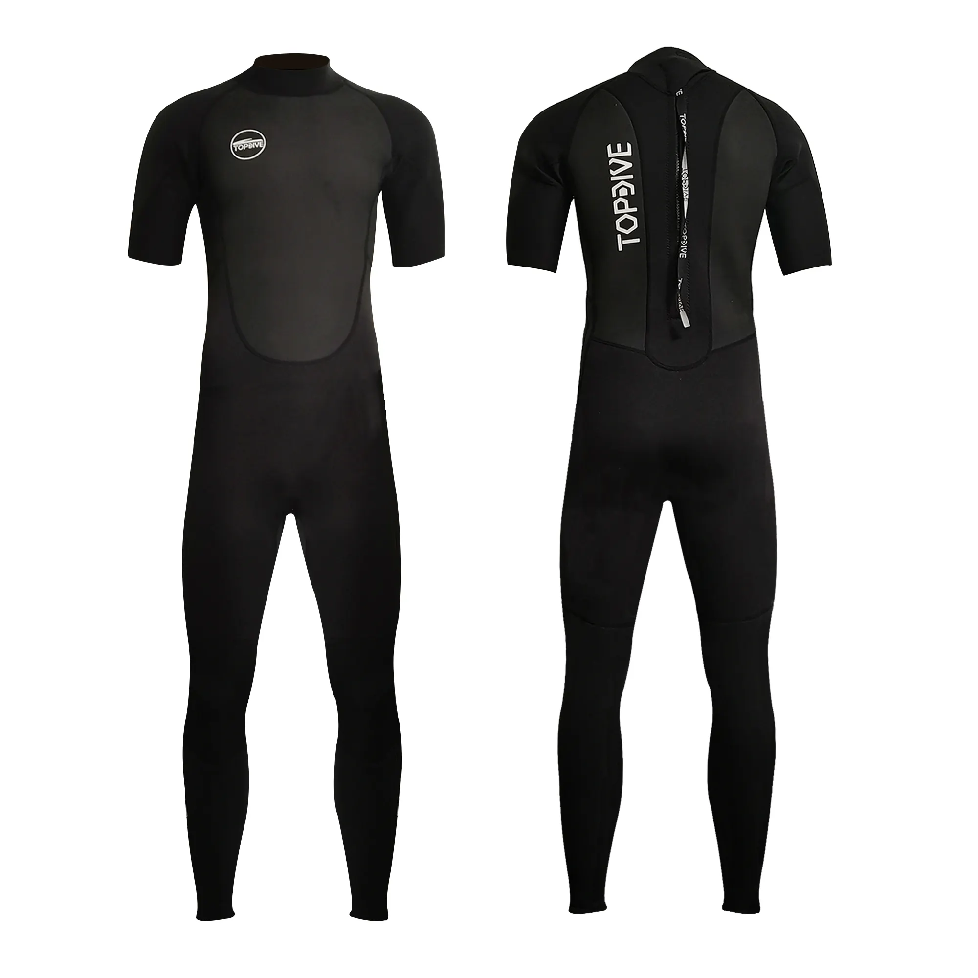 Su sporları giymek 3MM neopren kumaş naylon mayo kısa kollu sörf kıyafeti