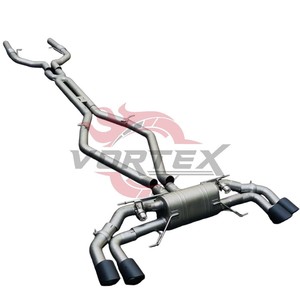 Système d'échappement Vortex Racing SS304 compatible avec Alfa Romeo Giulia 2.9T Quadrifoglio Valvetronic Catback Performance Muffler Tuning System - Product Image 3