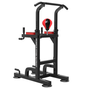 Home Fitness Gym Equipment Boxeo Ajustable Multifunción Pull up Bar Dip Station Rack Chin up Power Tower con Lat Pulldown - Product Image 2