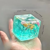 Jouet anti-stress à remontée lente, jouets moelleux pour enfants et adultes, cadeau relaxant à presser, balles anti-stress moelleuses en cube - Thème océan sensoriel