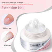 BORN PRETTY HEMA TPO FREE 60ml Gel de modelage 3D transparent blanc laiteux, non collant, pour extension rapide et sculpture de fleurs