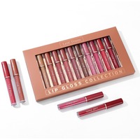 Ensemble de gloss à lèvres 12 couleurs, hydratant longue durée, rouge à lèvres liquide brillant, coffret cadeau