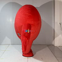 Valentijnsdag Rood Hart Opblaasbaar Mascottekostuum Volwassenen Cartoon Wandelend Hart Mascot Outfit Op Maat Pluche Karakterkostuum
