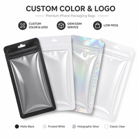 Sac de rangement transparent étanche avec fermeture éclair pour téléphone portable et accessoires – Pochette de protection en plastique transparent avec fermeture à glissière