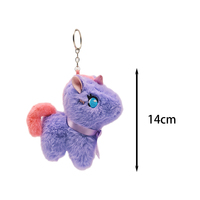 Porte-clés licorne en peluche personnalisé, mini poupée douce, jouets en peluche licorne, vente en gros