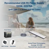 Cable de alimentación USB-C PD de 2m, 3m, 5m para Starlink Mini, adaptador de conector tipo barril impermeable para exteriores, cable de carga tipo C para Starlink Mini