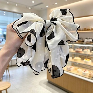 Accesorio para el cabello con lazo de gasa francesa súper mágico, pinza grande para el cabello, pinza de resorte para mujer, flor de pelo amarilla estilo princesa sirena - Product Image 1