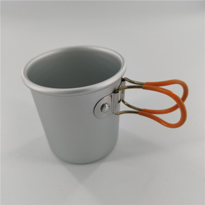 Tè da campeggio all'aperto di alta qualità tazza da tè acqua portatile da escursionismo 150ml in alluminio da campeggio con manico pieghevole - Product Image 3