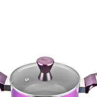 Vareet — Gadgets de cuisine antiadhésifs violet Le cruet, ensemble d'ustensiles de cuisine avec couvercle en verre, 5 pièces