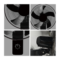 Ventilador de Pared Comercial de 16 Pulgadas, Oscilante, 3 Velocidades, con Cordón, Protector Metálico, para Restaurante