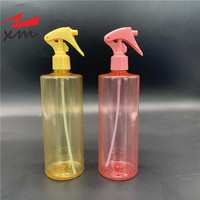 Bouteille pulvérisateur vide en PET de 500 ml, couleur macaron, en plastique, rechargeable, à brume fine, pour le nettoyage domestique et les cosmétiques
