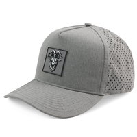 HS41 Gorra de Golf Personalizada al por Mayor con Logotipo Cuadrado en PVC, 5 Paneles, Visera Curva, Impermeable y Ventilada con Láser