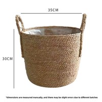 Nouveau panier à fleurs en rotin à main, style nordique rétro, rose, herbe, matériel de bricolage