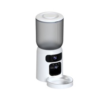 Distributeur intelligent transfrontalier pour animaux de compagnie avec caméra, jouet laser, alimentation programmée, grande capacité, surveillance vidéo pour chiens et chats via application
