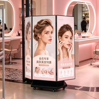 Pantalla LED P2.5 P2 de Tres Pliegues para Carteles, Pantalla Digital Portátil de Publicidad Interior a Todo Color HD para Centros Comerciales