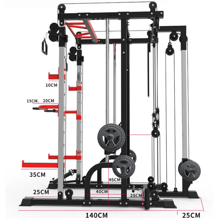 Máquina multifuncional para uso doméstico, equipo de Fitness DHZ Smith, estante de energía para sentadillas, a buen precio