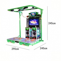 Simulateur de danse à 2 joueurs à pièces, jeu de danse et de sport avec écran, jeux vidéo, accepteur de billets et machine de paiement par pièces