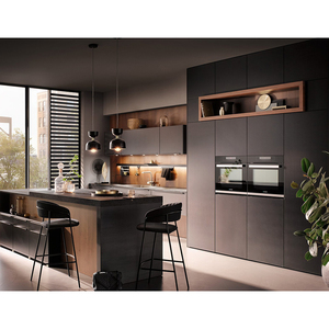 Kajahome Modular Kitchen Cabinets Standard Modern European Black Kitchens Cabinet Design for Sale