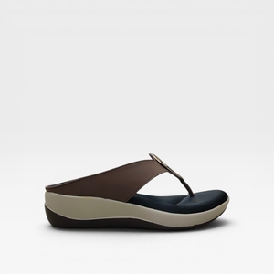 Sandales compensées élégantes pour femmes à entre-doigts, confortables et tendance, pour usage quotidien intérieur/extérieur, avec coussinets souples - Product Image 3