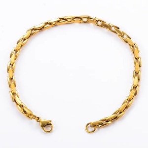 Cadena de pulsera cuadrada vertical de acero inoxidable de 4,2 mm de ancho, resistente al agua y que nunca se desvanece, para hombres y mujeres, joyería de moda. - Product Image 4
