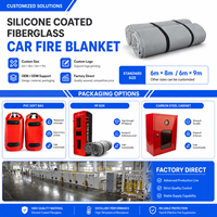 Couverture anti-feu pour véhicules électriques (VE) OEM/ODM, conforme aux normes DIN SPEC 91489 et EN13501, vente en gros d'usine, emballage en boîte PP pour flottes de voitures de location en Thaïlande
