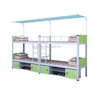 Lit superposé en métal simple Zoshine en gros, cadre de lit double pour étudiants et adultes, idéal pour les écoles et les logements de travailleurs - Product Image 5