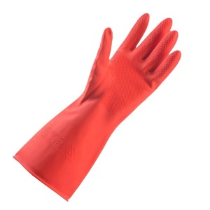 Guantes de látex para el hogar, color rojo, resistentes al agua, resistentes al aceite, gruesos y duraderos, para lavar platos, uso diario en el hogar - Product Image 2