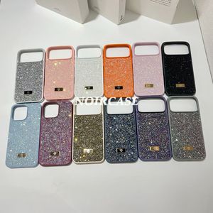 Coque de téléphone en métal avec paillettes brillantes, étui de protection antichoc en TPU rigide et scintillant pour iPhone et Android – Vente en gros - Product Image 3