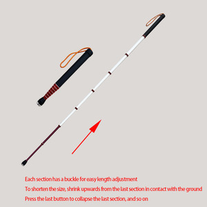 Bâton de marche de sécurité à film réfléchissant épais pour la tige de guidage aveugle pour les voyages en plein air <span class=keywords><strong>canne</strong></span> de personne aveugle pratique - Product Image 3