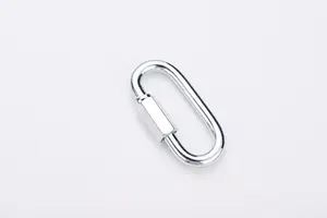 25KN Climbing Carabiner Screw Locking Gate Carabiner Heavy Duty O-shape Steel Hammock Buckle Climbing Hiking Accessories