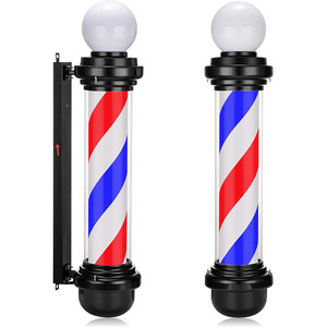 Outdoor wall-mounted rotating barber pole salon door <b>sign</b> hair salon <b>sign</b> outdoor barber pole Custom UK\US\AU\EU plug 110-240V - Product Image 1