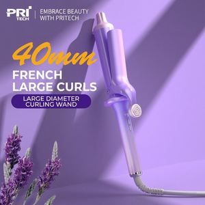 Rizador de Pelo Francés de 40 mm con <span class=keywords><strong>Ondas</strong></span> Grandes, Cerámica Sakura, Iones Negativos, 5 Ajustes de Temperatura, Apagado Automático, <span class=keywords><strong>para</strong></span> Todo Tipo de Cabello - Product Image 1