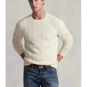 Suéter Clásico de Cachemira para <span class=keywords><strong>Hombre</strong></span>, Diseño Trenzado, <span class=keywords><strong>Cuello</strong></span> <span class=keywords><strong>Redondo</strong></span>, Suéter Elegante y Sencillo, Suéter de Punto Suave - Product Image 3