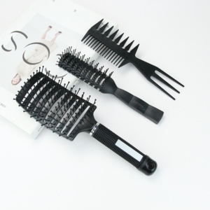 Masterlee Vente directe d'usine <span class=keywords><strong>Kit</strong></span> d'habillage <span class=keywords><strong>Haie</strong></span> Peignes à côtes en poils de sanglier Brosse à cheveux de massage à l'huile Série de peignes de coupe de cheveux - Product Image 6
