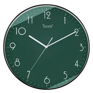 14 inch silent scanning Nordic clock round Minimalism plastic cheap decorative wall clock