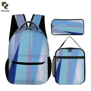 Borsa sportiva personalizzata a sublimazione zaino per studenti in tre pezzi con borsa da pranzo per studenti <span class=keywords><strong>e</strong></span> astuccio zaino per studenti - Product Image 1