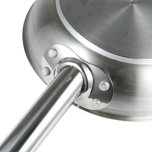 Adecuado para Hotel Family Kitchen Sartén de acero inoxidable de mango largo para cocinar en casa Sartén de acero inoxidable para cocinar - Product Image 2